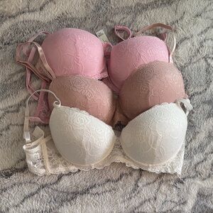 Elegant Lace Bra Set - Blush, Mocha, Ivory